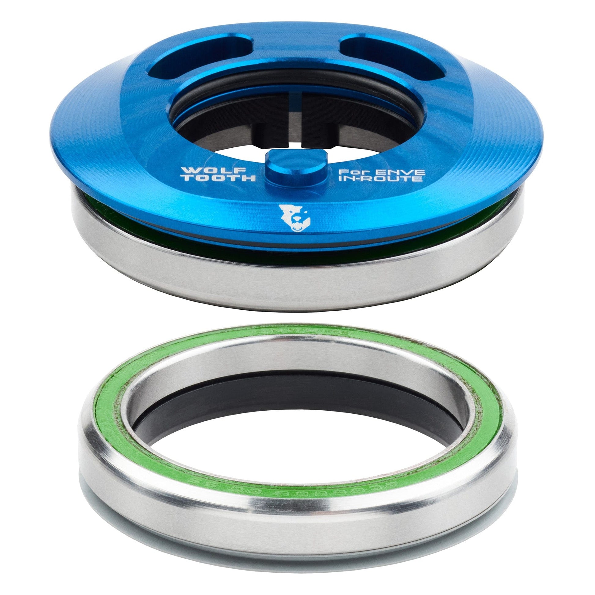 Wolf Tooth Premium IS52 Internal Aero Headset for ENVE IN-Route System IS52 Upper & Lower Set Blue