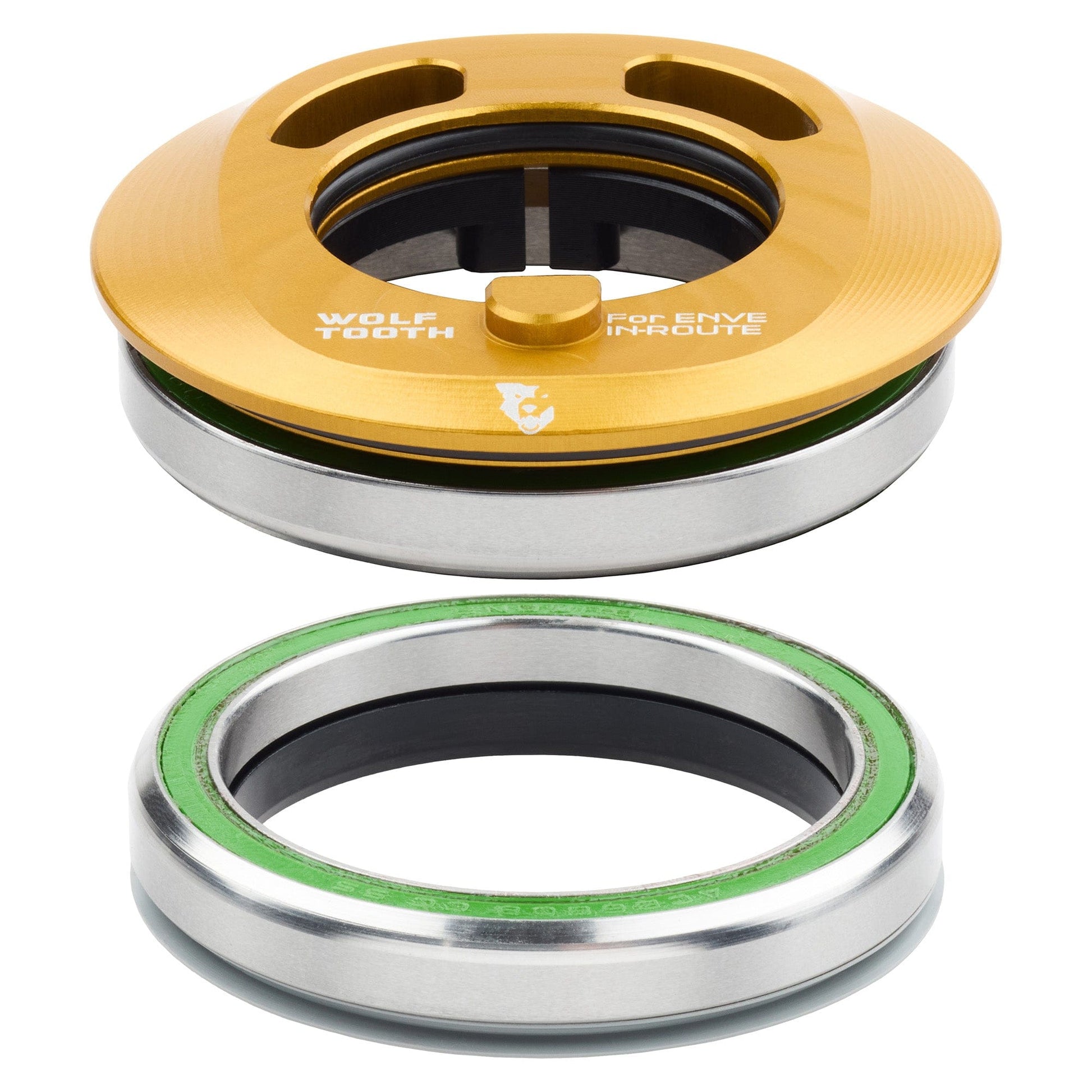 Wolf Tooth Premium IS52 Internal Aero Headset for ENVE IN-Route System IS52 Upper & Lower Set Gold