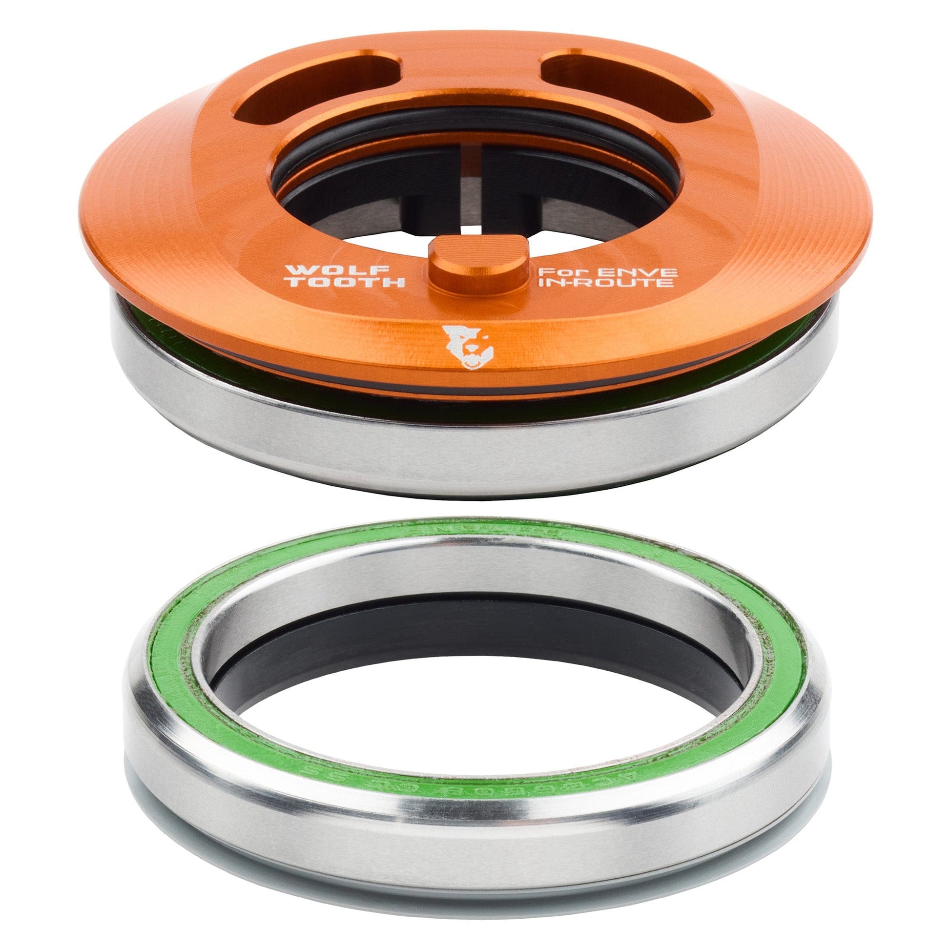 Wolf Tooth Premium IS52 Internal Aero Headset for ENVE IN-Route System IS52 Upper & Lower Set Orange