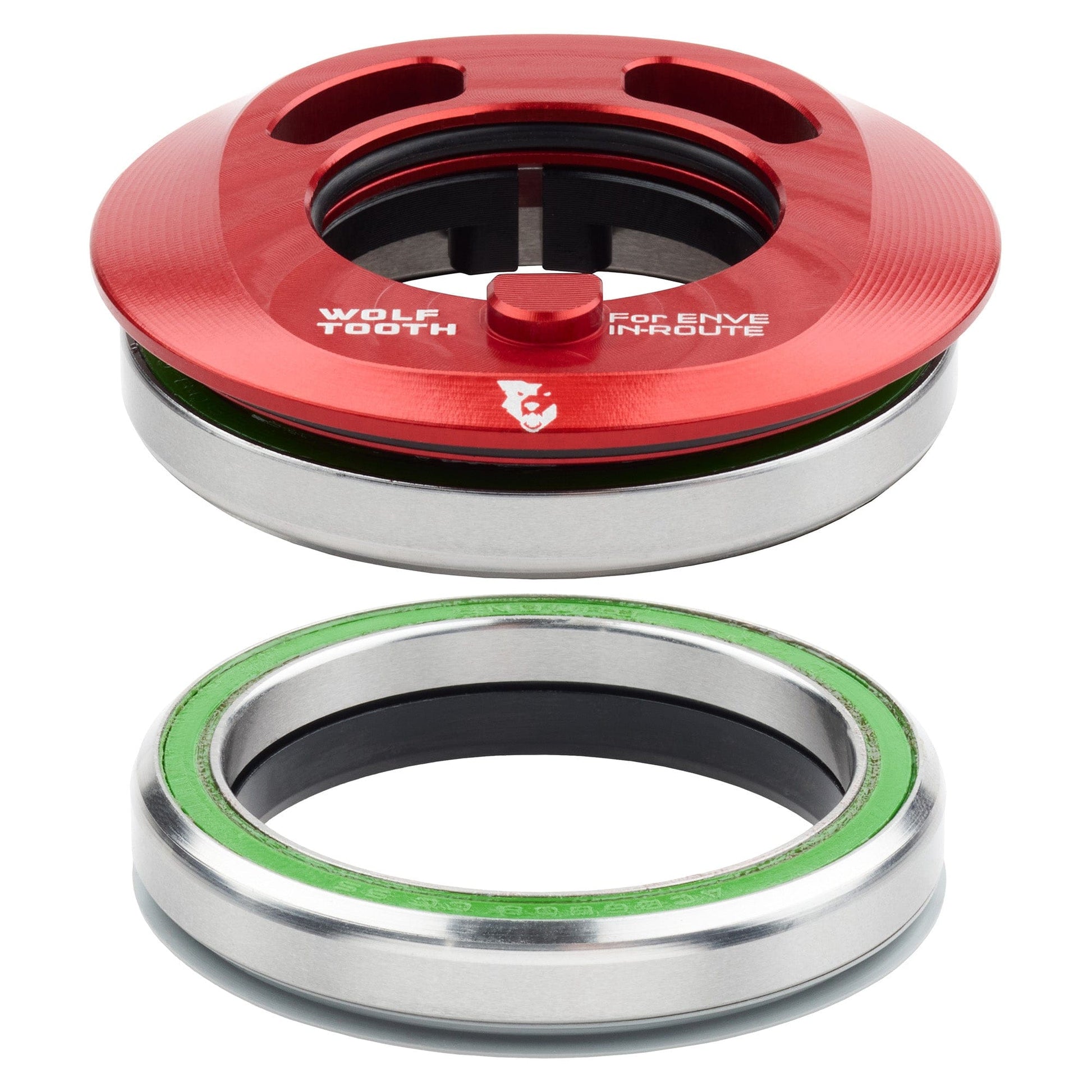 Wolf Tooth Premium IS52 Internal Aero Headset for ENVE IN-Route System IS52 Upper & Lower Set Red
