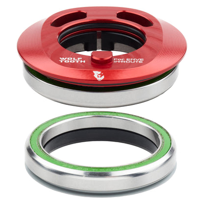 Wolf Tooth Premium IS52 Internal Aero Headset for ENVE IN-Route System IS52 Upper & Lower Set Red