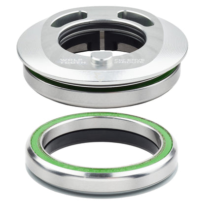 Wolf Tooth Premium IS52 Internal Aero Headset for ENVE IN-Route System IS52 Upper & Lower Set Raw Silver