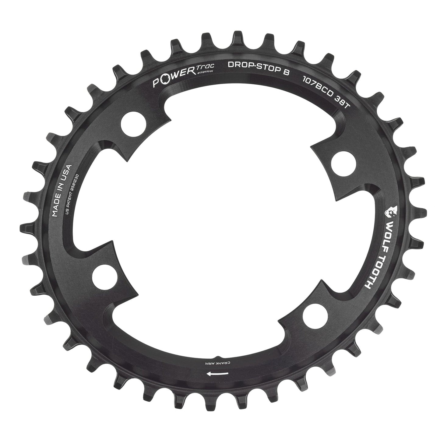 Oval 107 BCD Chainrings for SRAM 38T Drop-Stop B
