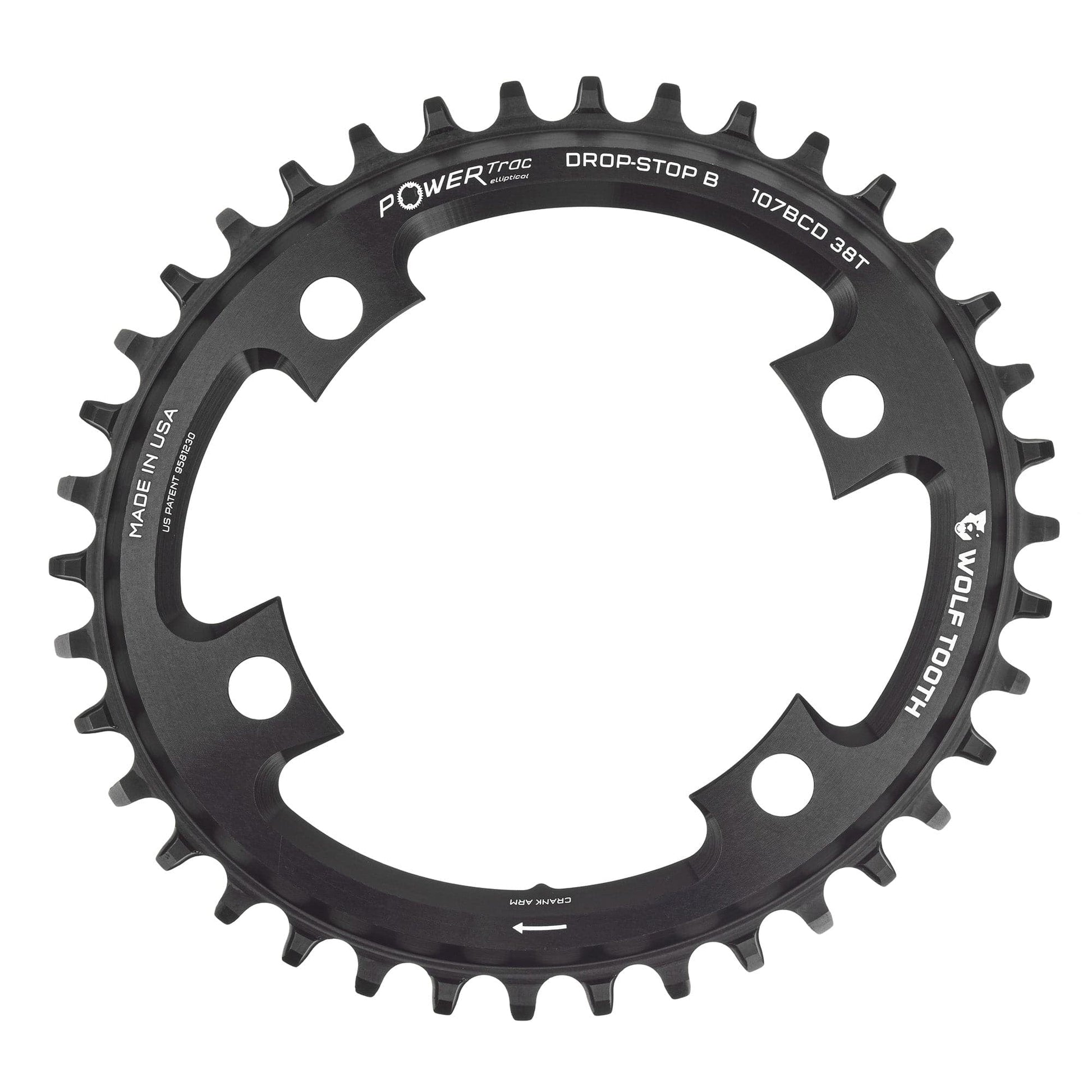 Oval 107 BCD Chainrings for SRAM 38T Drop-Stop B