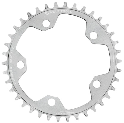 110 BCD Gravel / CX / Road Chainrings - Raw Silver Drop-Stop B Raw Silver
