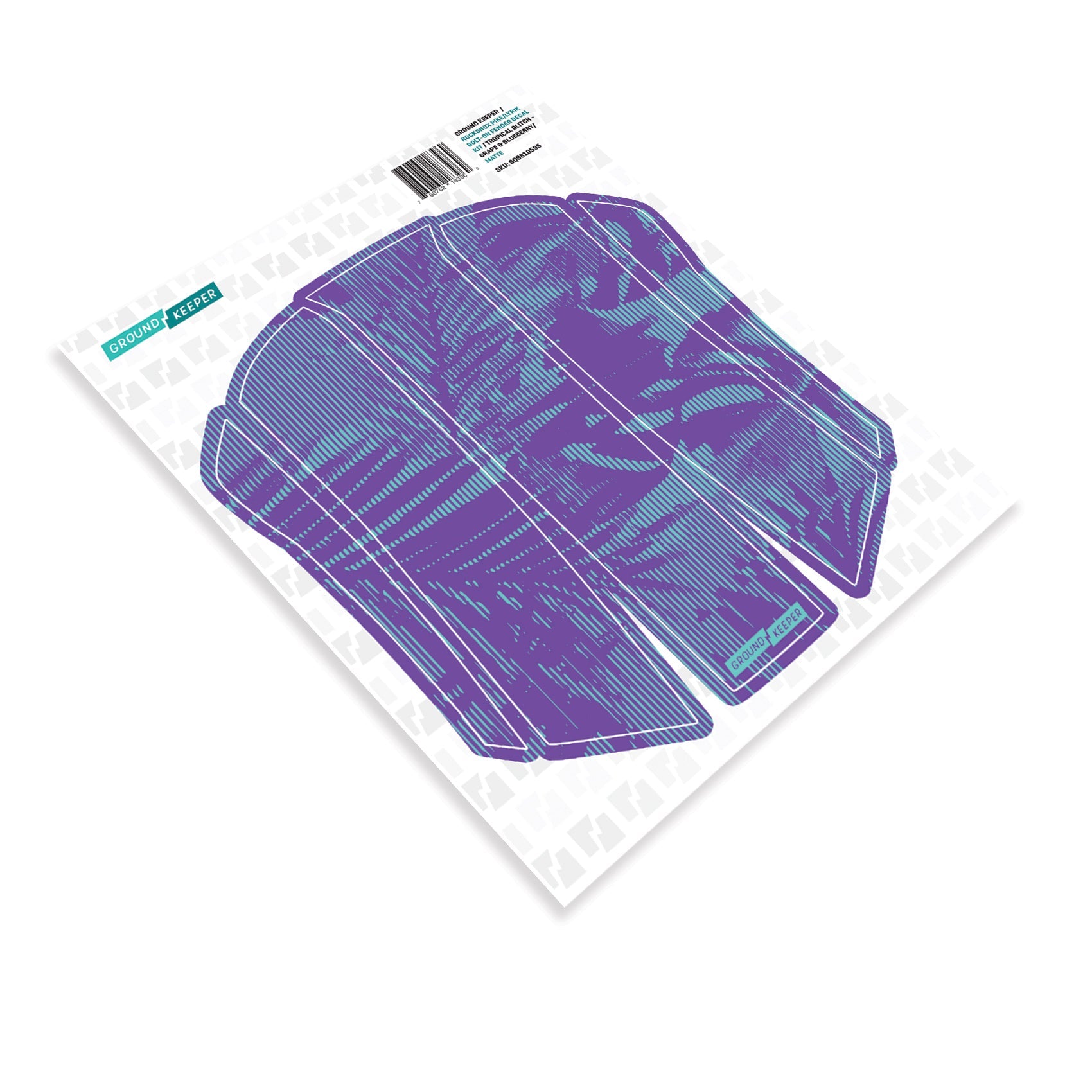 RockShox Bolt-On Pike/Lyrik Fender Decal Kit Tropical Glitch Grape & Mint