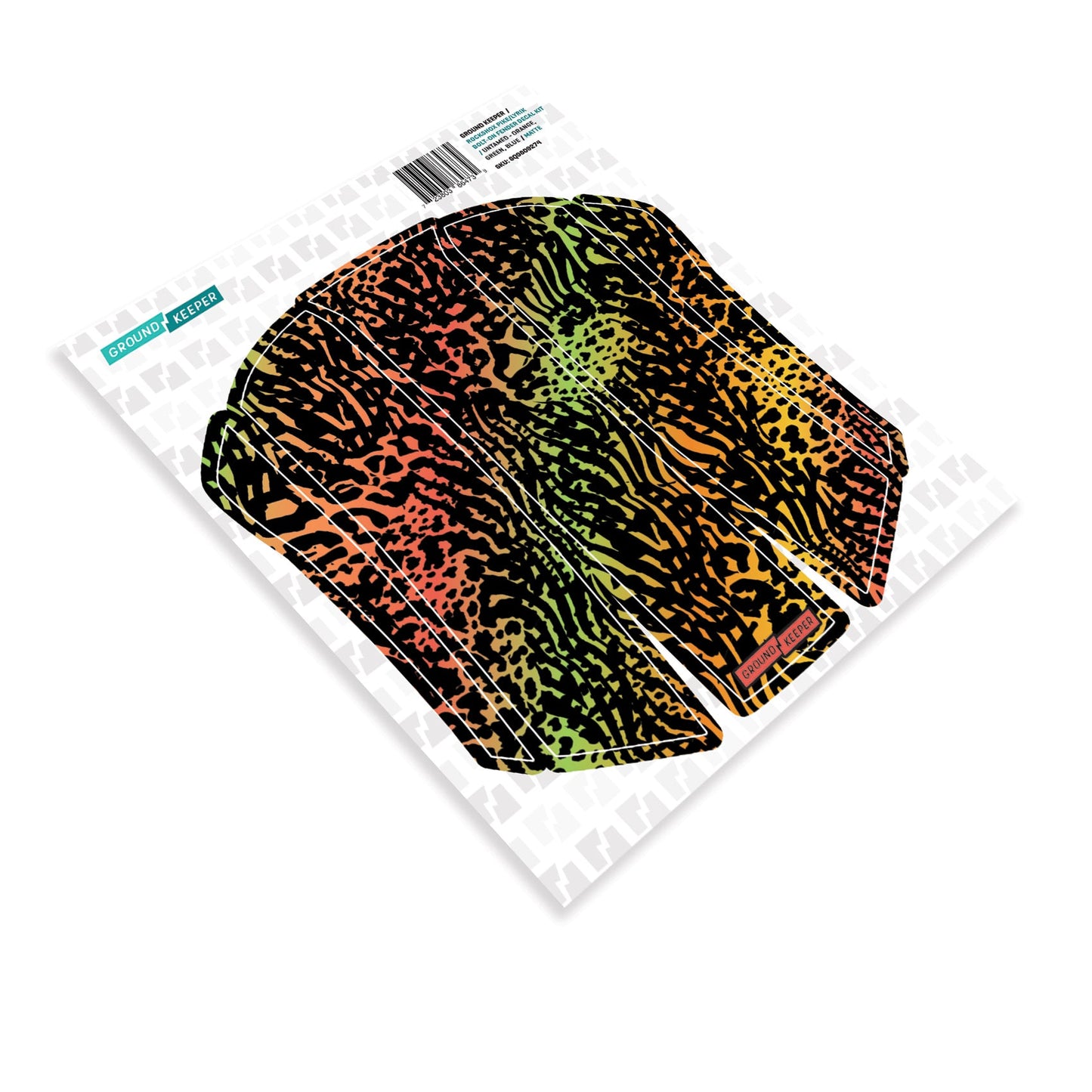 RockShox Bolt-On Pike/Lyrik Fender Decal Kit Untamed Orange Green Yellow
