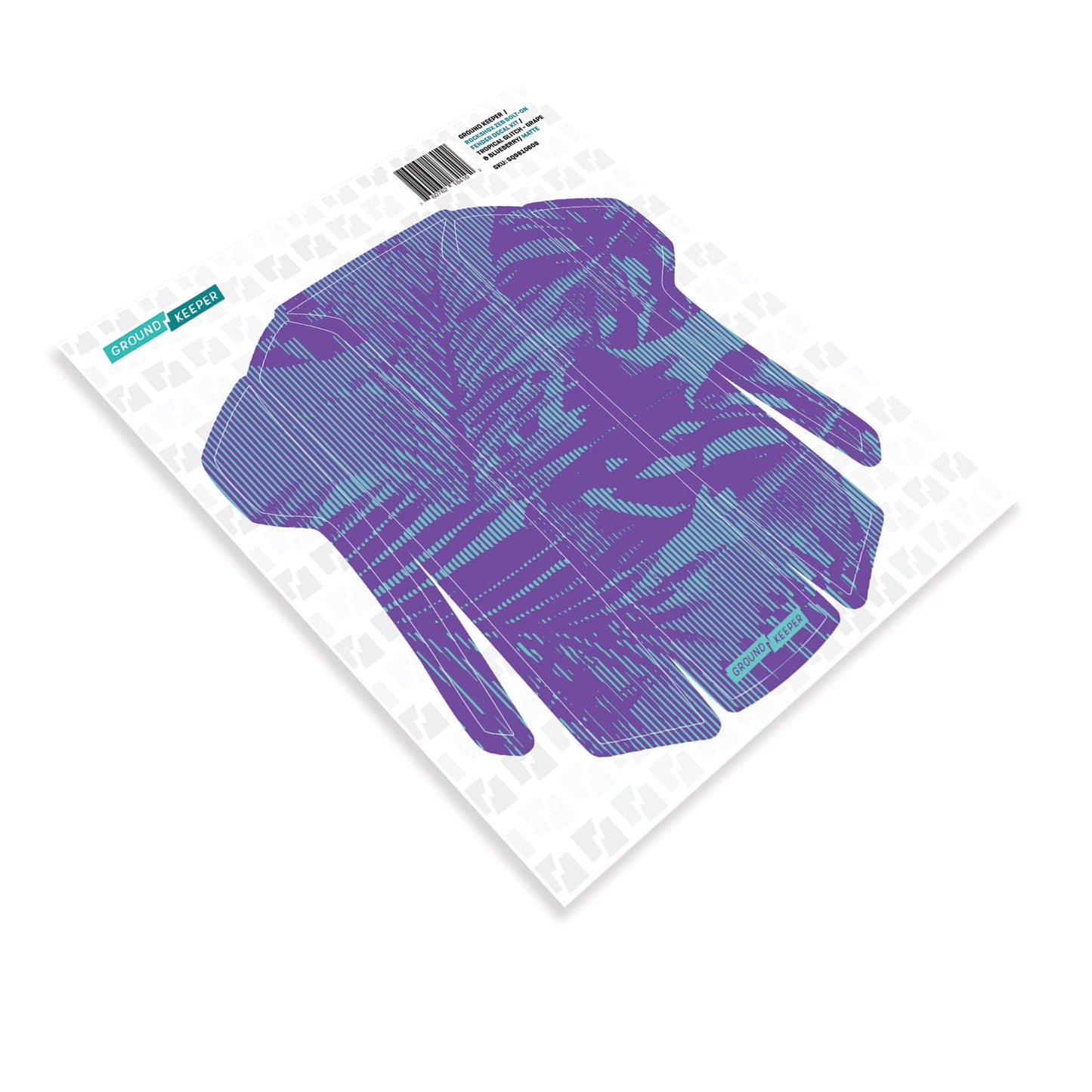 RockShox Bolt-On ZEB/Domain Fender Decal Kit Tropical Glitch Grape & Mint