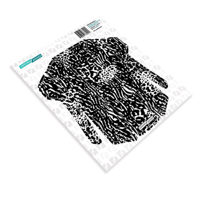 RockShox Bolt-On ZEB/Domain Fender Decal Kit Untamed Black White