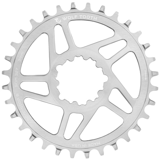 Direct Mount Chainrings for SRAM 3-bolt Cranks - Raw Silver Drop-Stop B (3mm Offset) 32T Raw Silver
