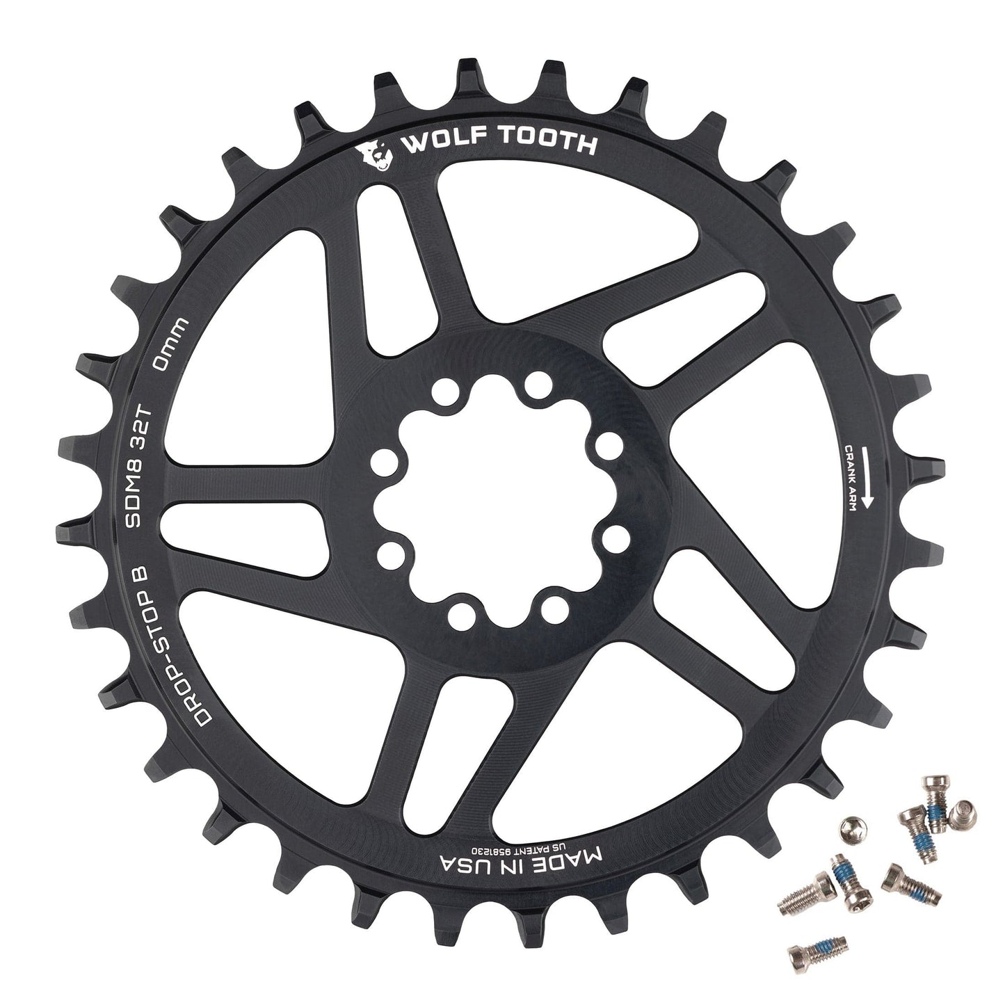 Direct Mount Chainrings for SRAM 8-Bolt Mountain Cranks Drop-Stop B 0mm Offset