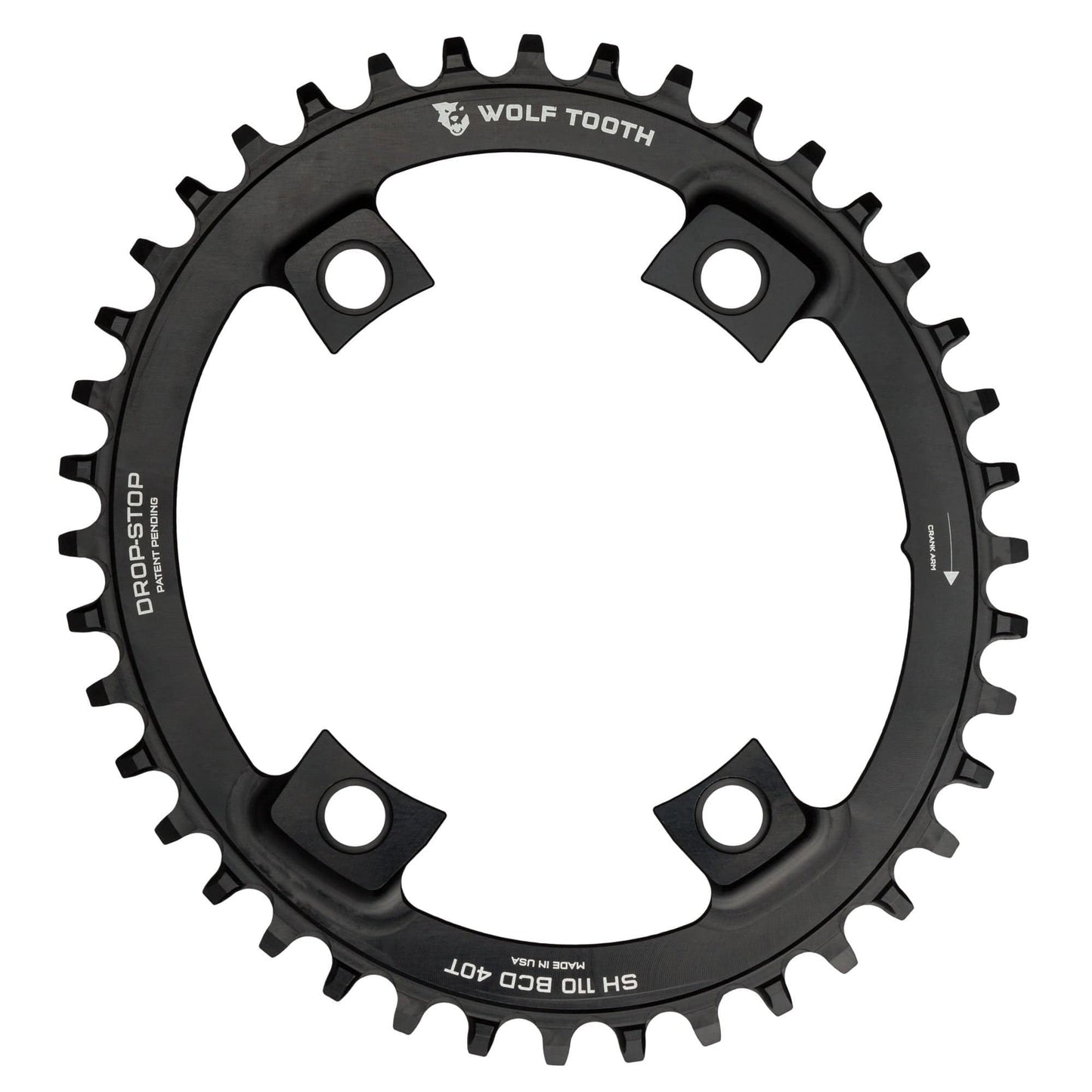 Oval 110 BCD Asymmetric 4-Bolt Chainrings for Shimano Cranks Drop-Stop B