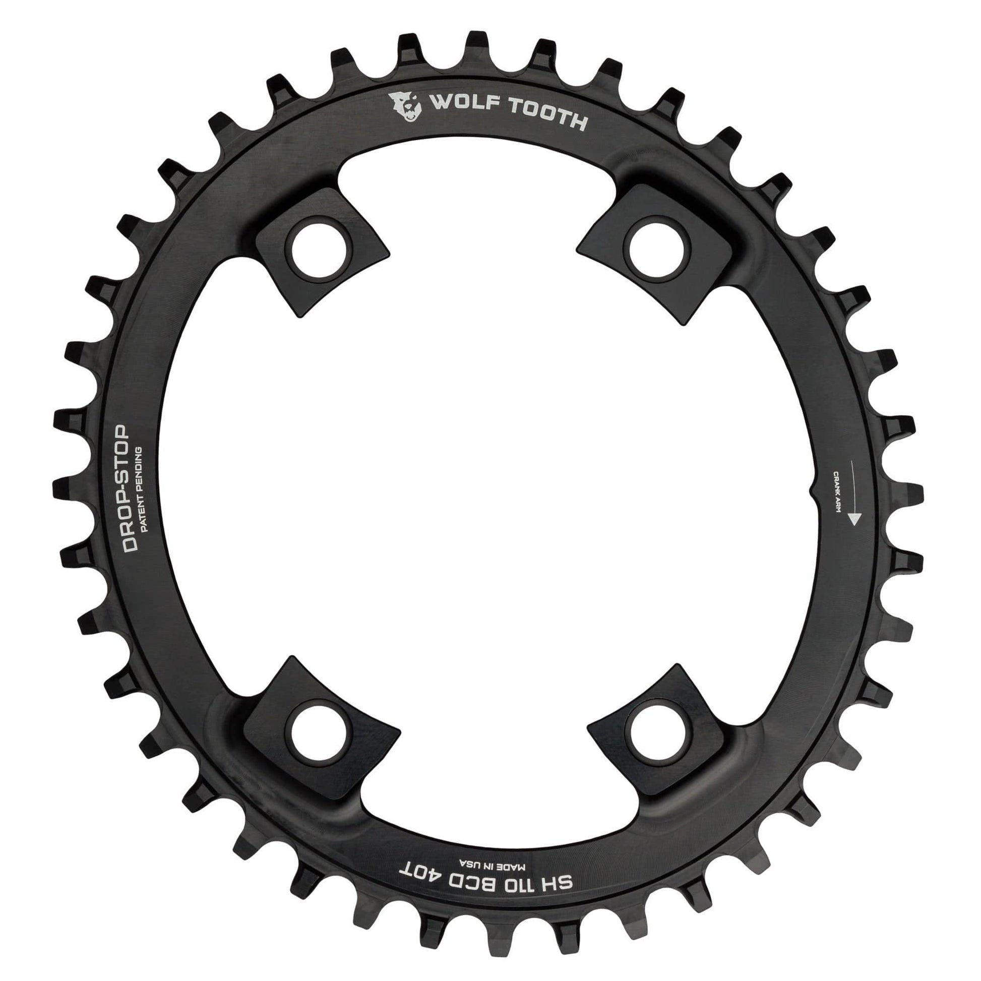 Oval 110 BCD Asymmetric 4-Bolt Chainrings for Shimano Cranks Drop-Stop B