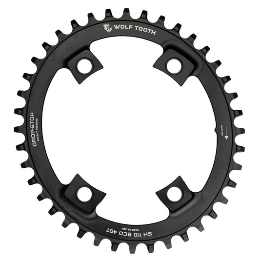 Oval 110 BCD Asymmetric 4-Bolt Chainrings for Shimano Cranks Drop-Stop B