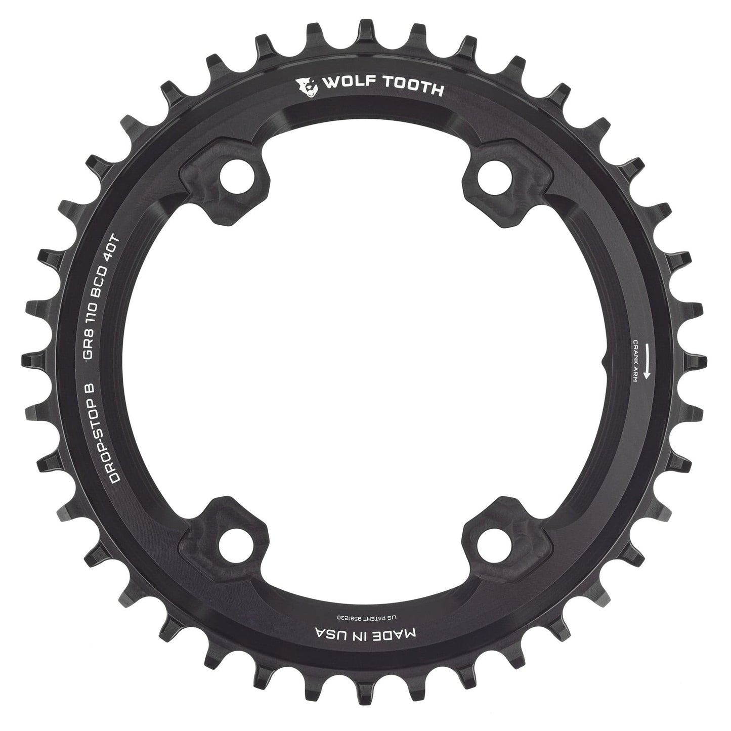 110 BCD Asymmetric 4-Bolt Chainrings for Shimano GRX Cranks Drop-Stop B 40T