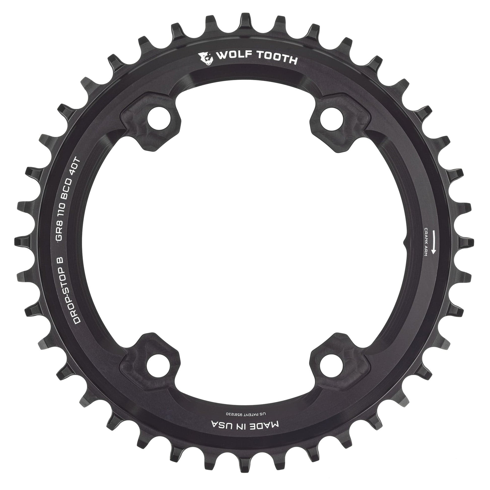 110 BCD Asymmetric 4-Bolt Chainrings for Shimano GRX Cranks Drop-Stop B 40T
