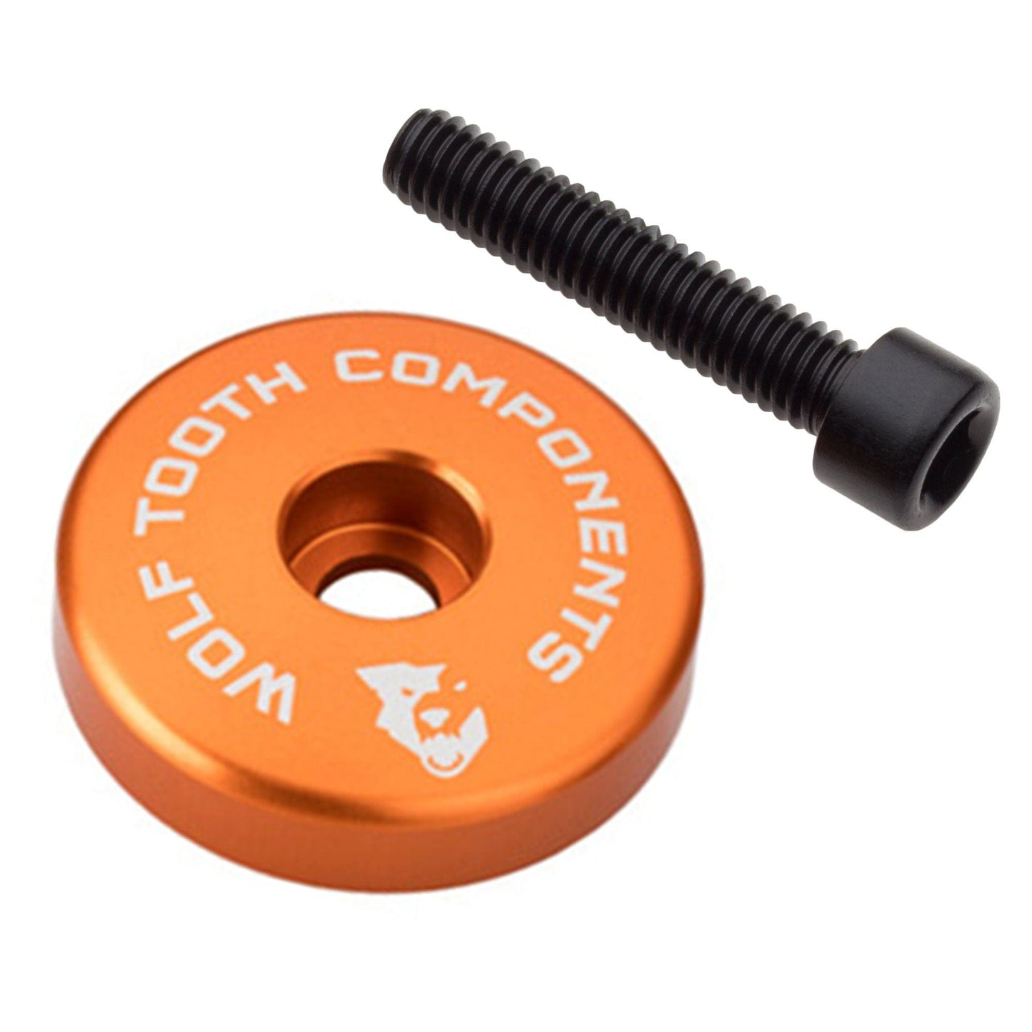 Ultralight Stem Cap with Integrated Spacer Aluminum Orange