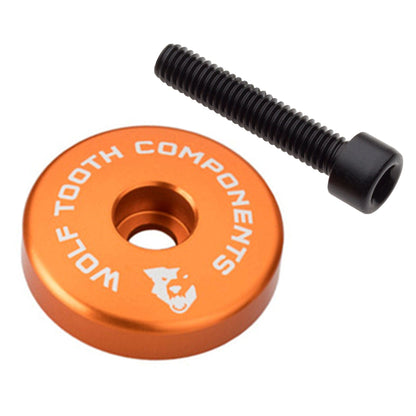 Ultralight Stem Cap with Integrated Spacer Aluminum Orange