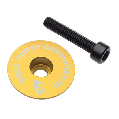 Ultralight Stem Cap and Bolt Aluminum Gold