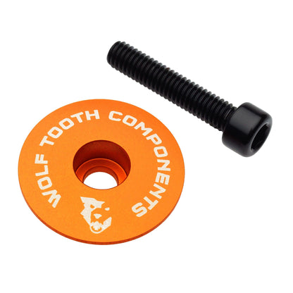 Ultralight Stem Cap and Bolt Aluminum Orange