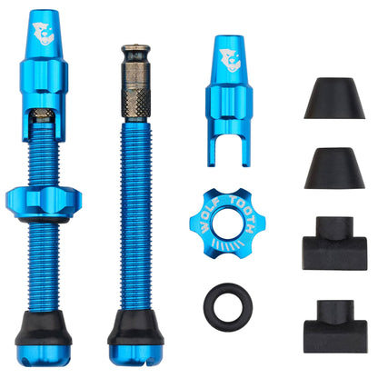 Tubeless Valve Stem Kit for Clik Valve 44mm Blue