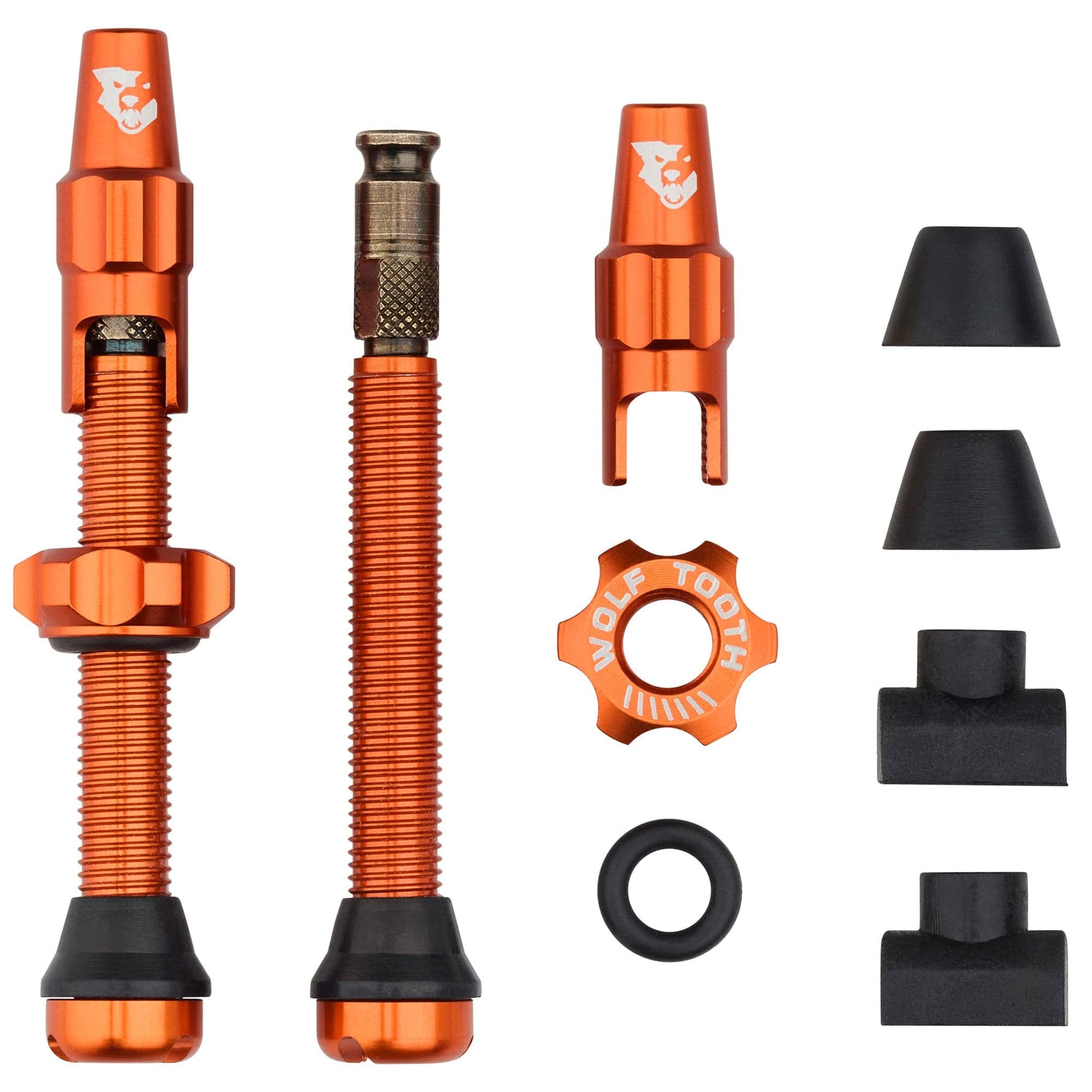 Tubeless Valve Stem Kit for Clik Valve 44mm Orange