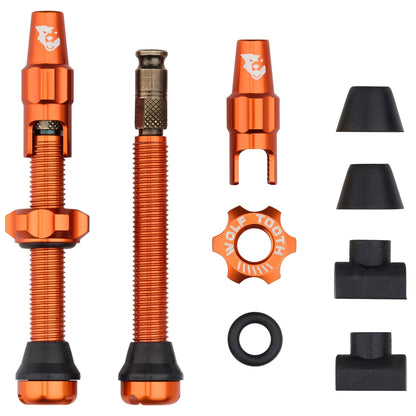 Tubeless Valve Stem Kit for Clik Valve 44mm Orange