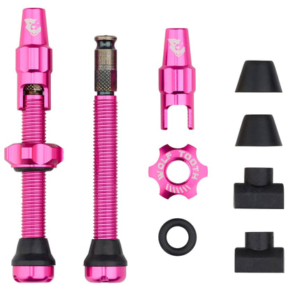 Tubeless Valve Stem Kit for Clik Valve 44mm Pink