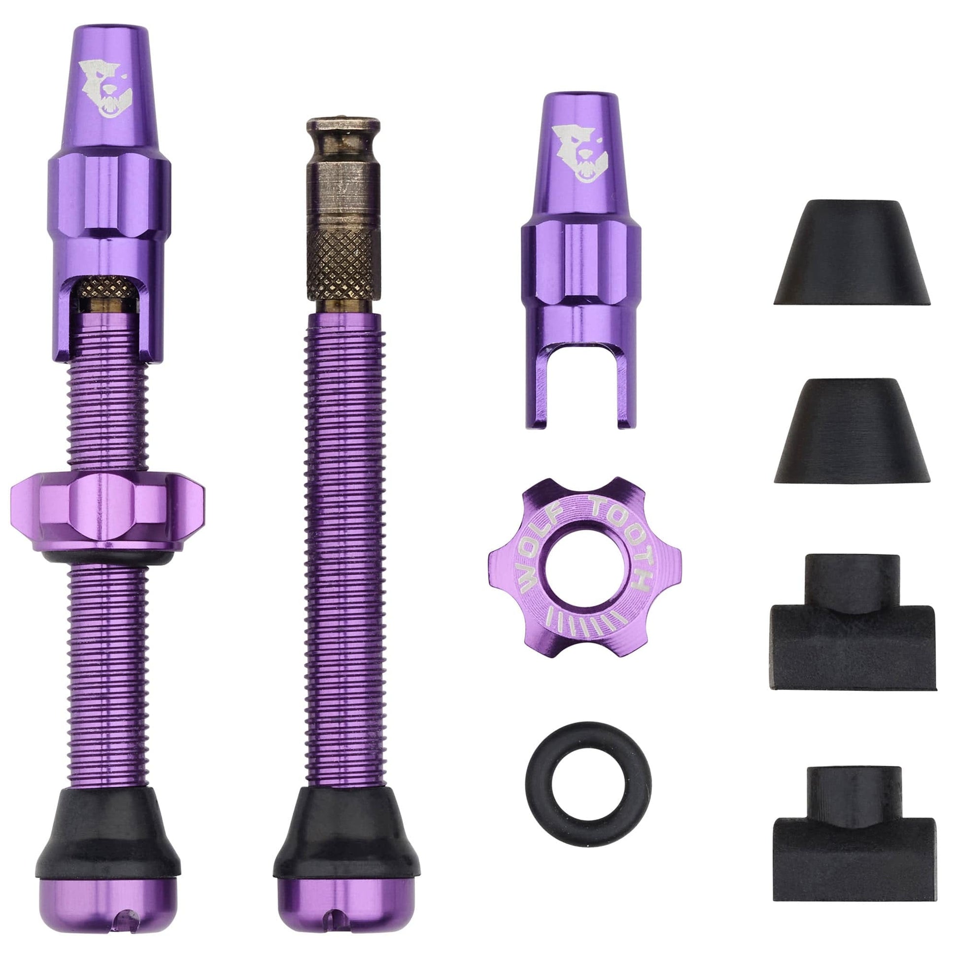 Tubeless Valve Stem Kit for Clik Valve 44mm Ultraviolet Purple
