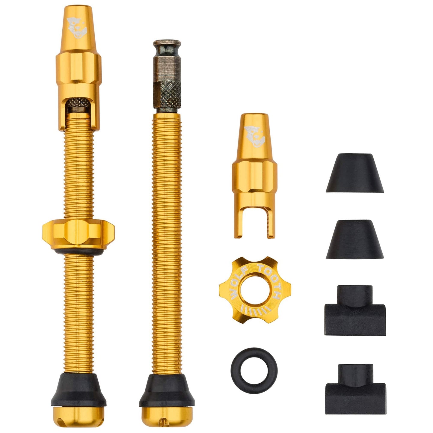 Tubeless Valve Stem Kit for Clik Valve 60mm Gold