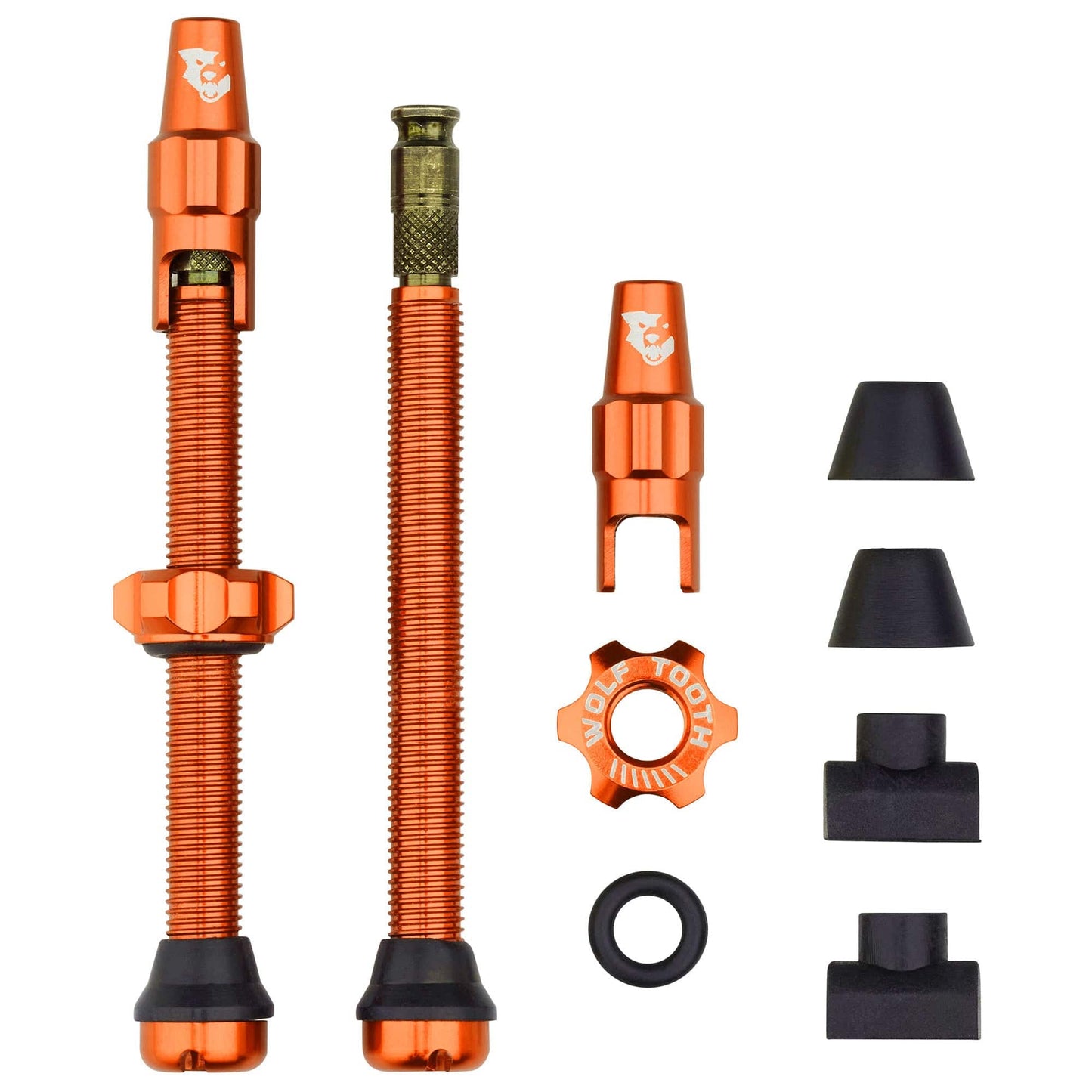Tubeless Valve Stem Kit for Clik Valve 60mm Orange