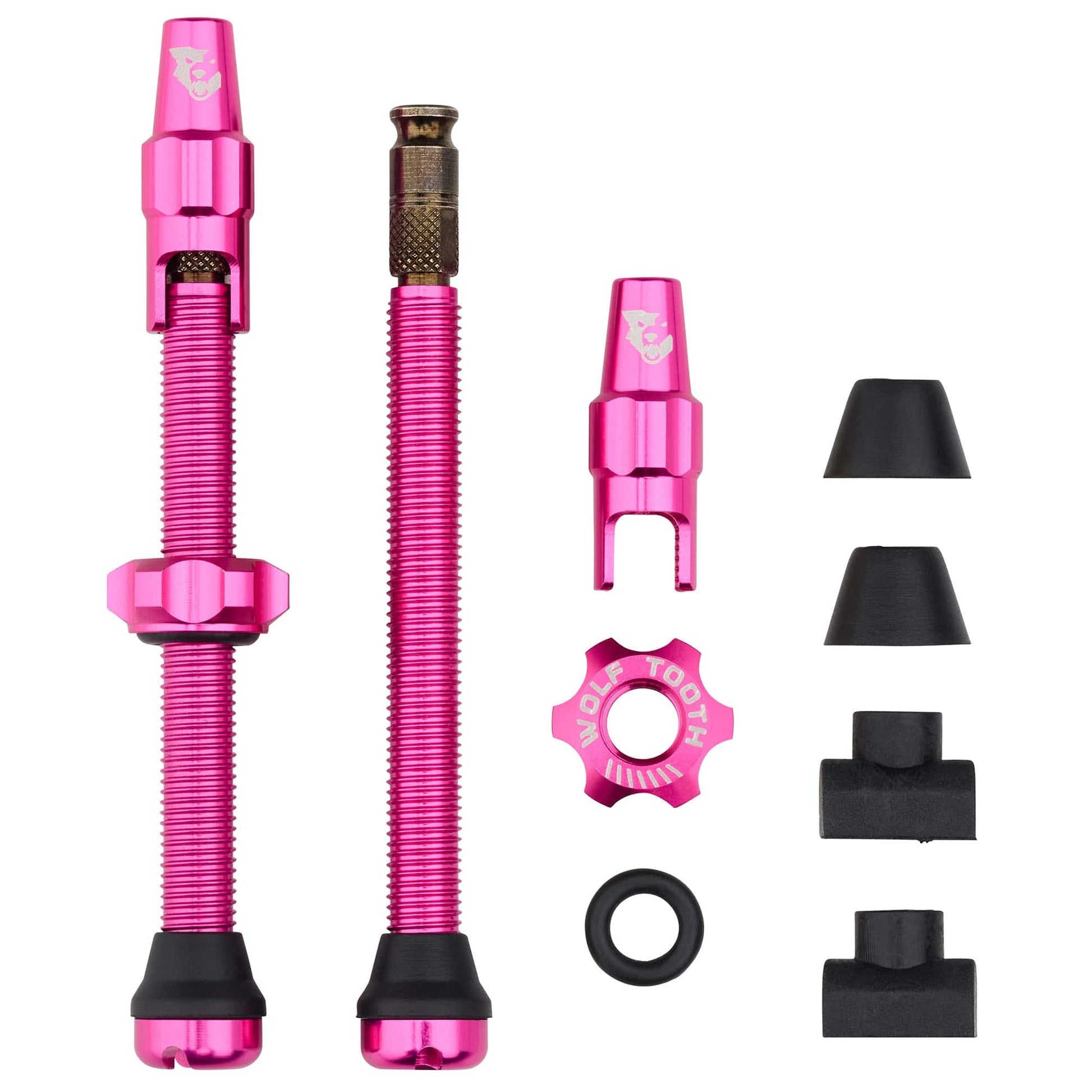 Tubeless Valve Stem Kit for Clik Valve 60mm Pink