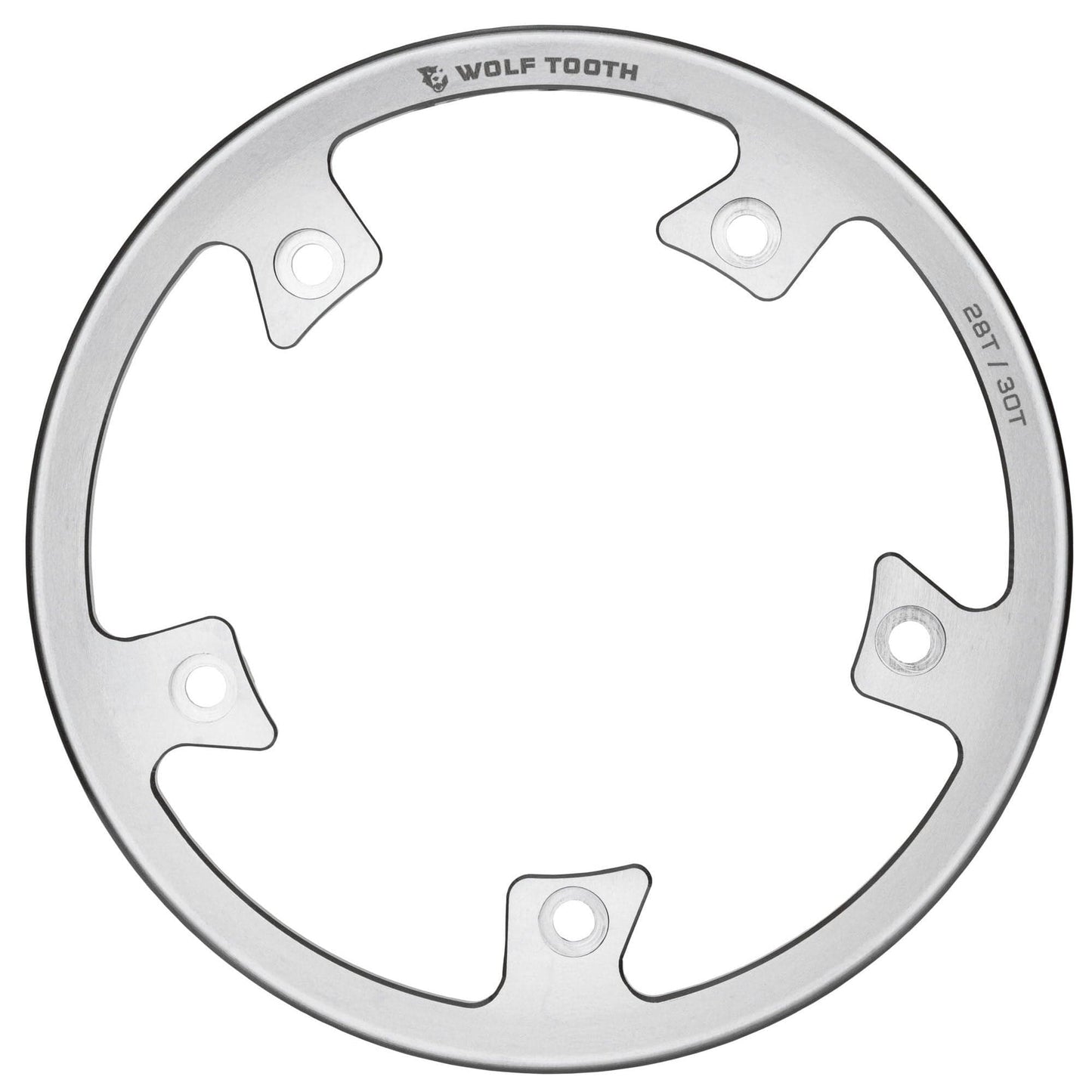 Direct Mount Bashring for Stainless Steel Chainrings Silver 24-26T