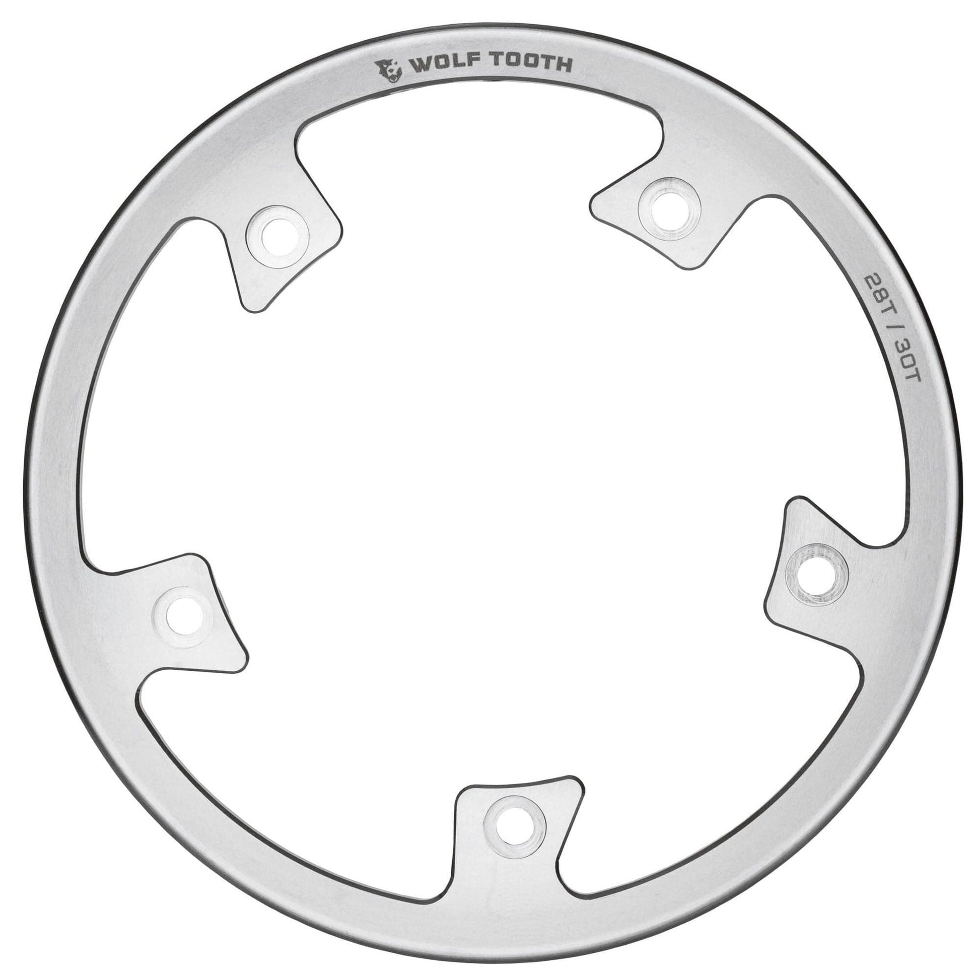 Direct Mount Bashring for Stainless Steel Chainrings Silver 24-26T