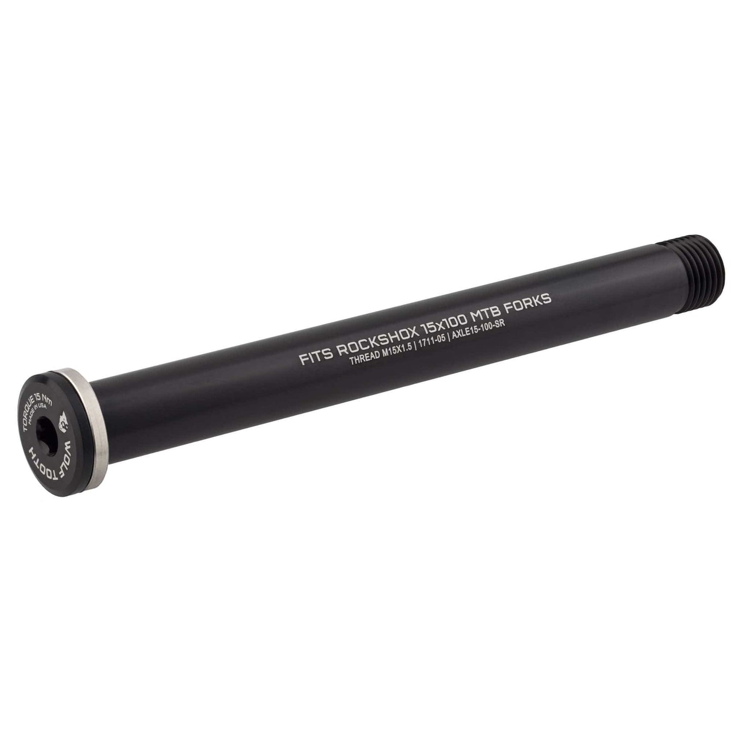 Front Axle for RockShox Suspension Forks and Fat Forks 100mm Standard Black