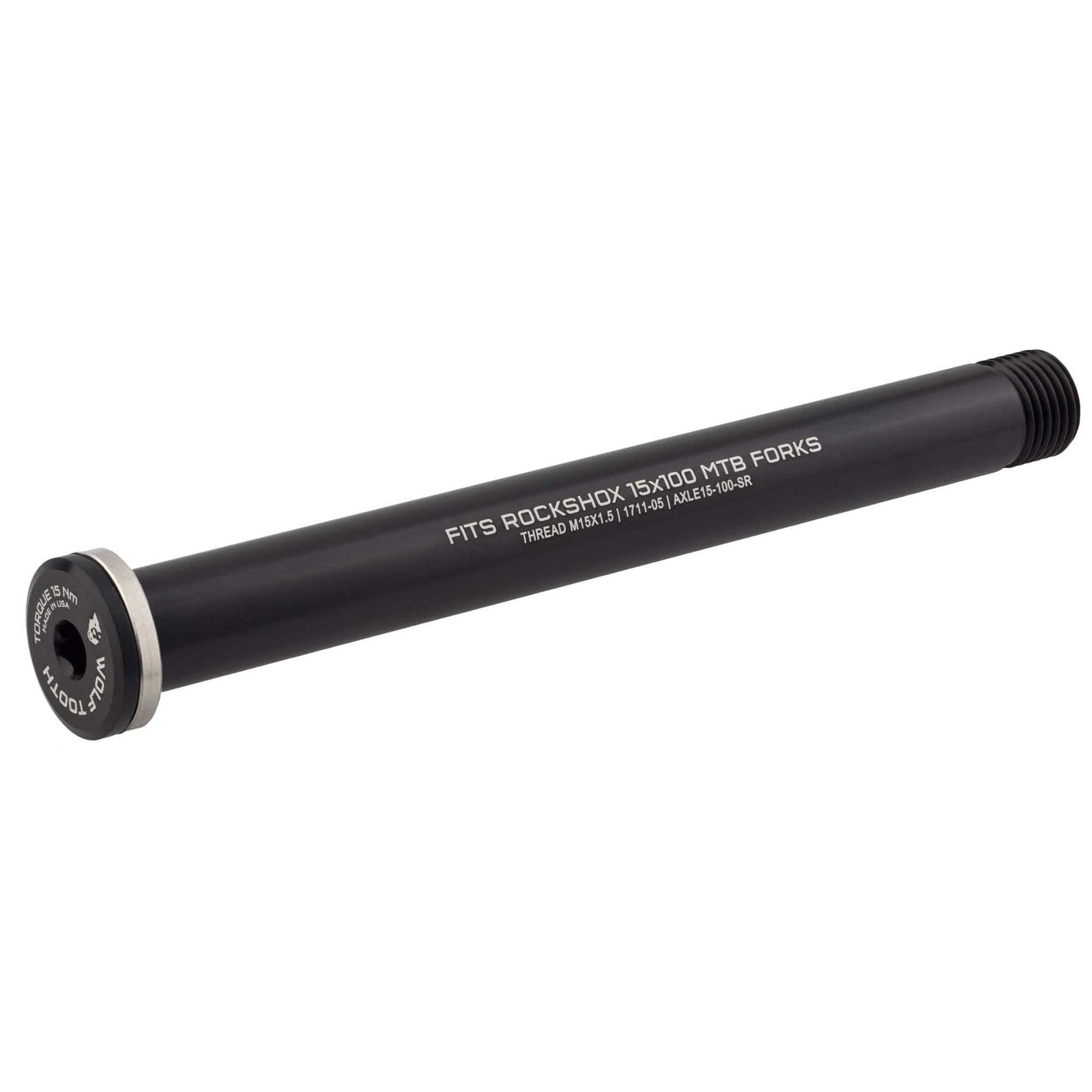 Front Axle for RockShox Suspension Forks and Fat Forks 100mm Standard Black