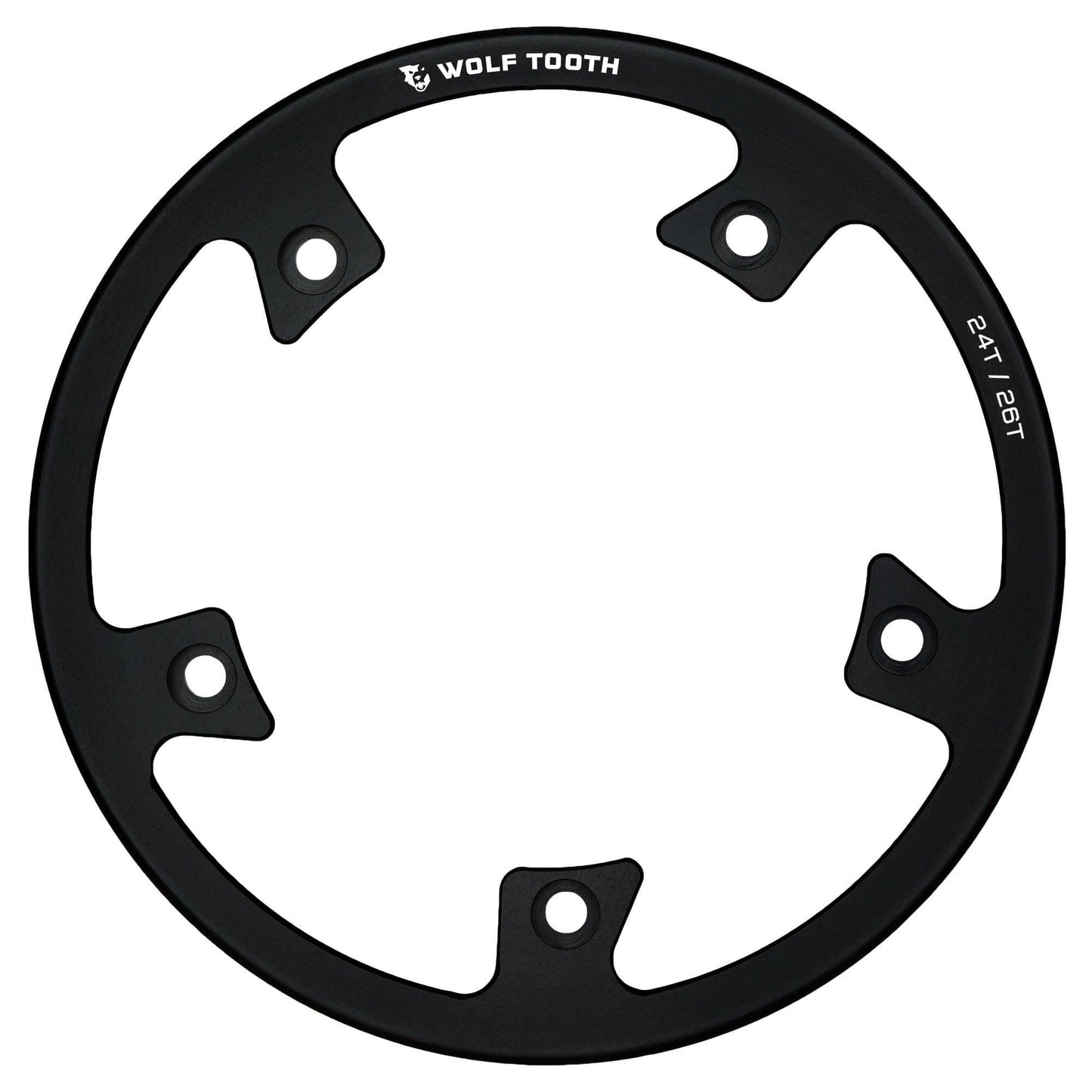 Direct Mount Bashring for Stainless Steel Chainrings Black 24-26T