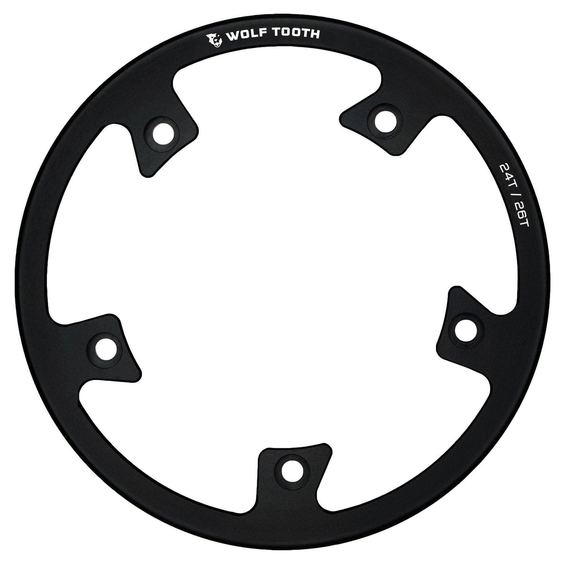 Direct Mount Bashring for Stainless Steel Chainrings Black 24-26T