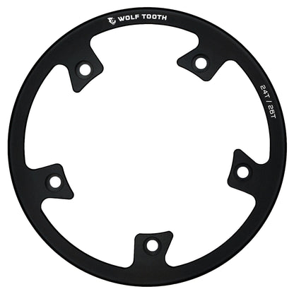 Direct Mount Bashring for Stainless Steel Chainrings Black 24-26T