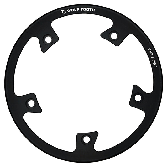 Direct Mount Bashring for Stainless Steel Chainrings Black 24-26T