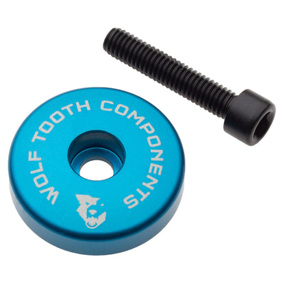 Ultralight Stem Cap with Integrated Spacer Aluminum Blue