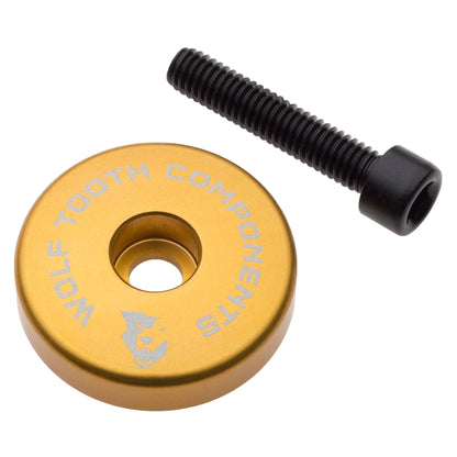 Ultralight Stem Cap with Integrated Spacer Aluminum Gold