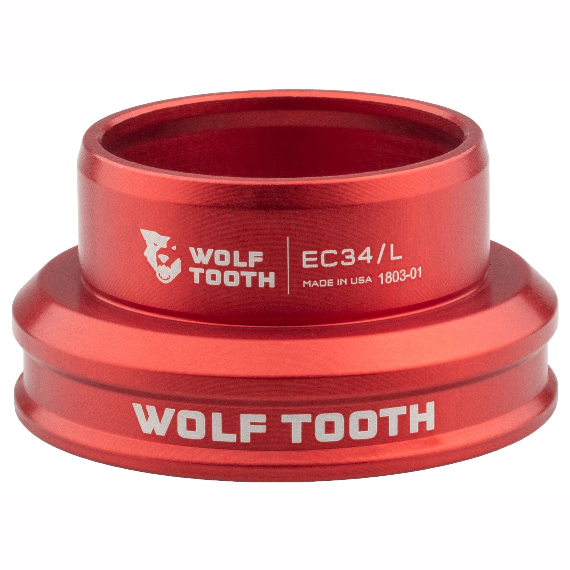 Wolf Tooth Premium EC Headsets - External Cup Lower EC34 30 Red