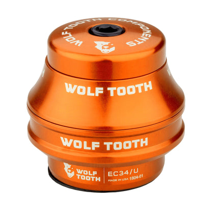 Wolf Tooth Premium EC Headsets - External Cup Upper EC34 28.6 25mm Stack Orange