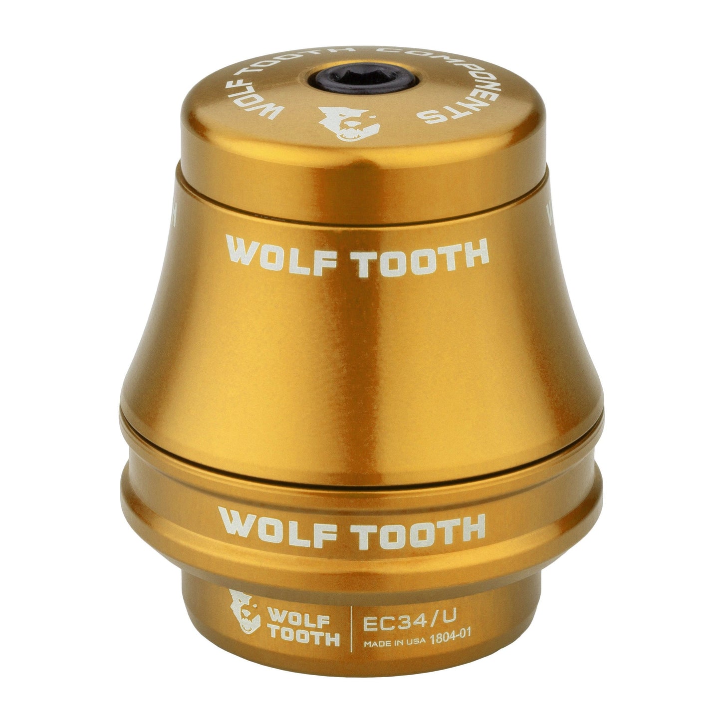 Wolf Tooth Premium EC Headsets - External Cup Upper EC34 28.6 35mm Stack Gold