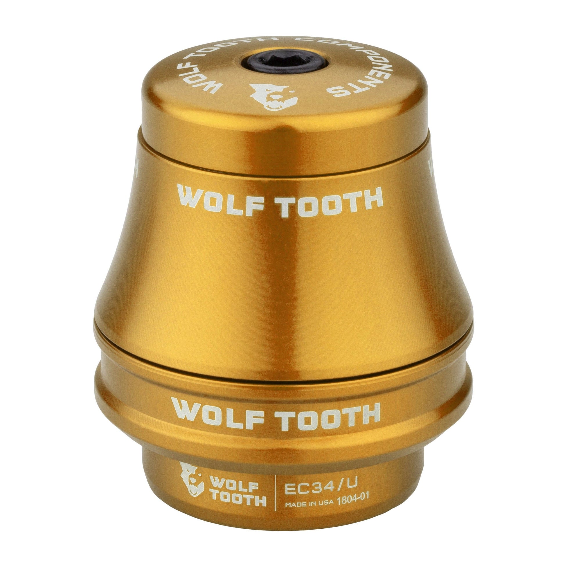 Wolf Tooth Premium EC Headsets - External Cup Upper EC34 28.6 35mm Stack Gold
