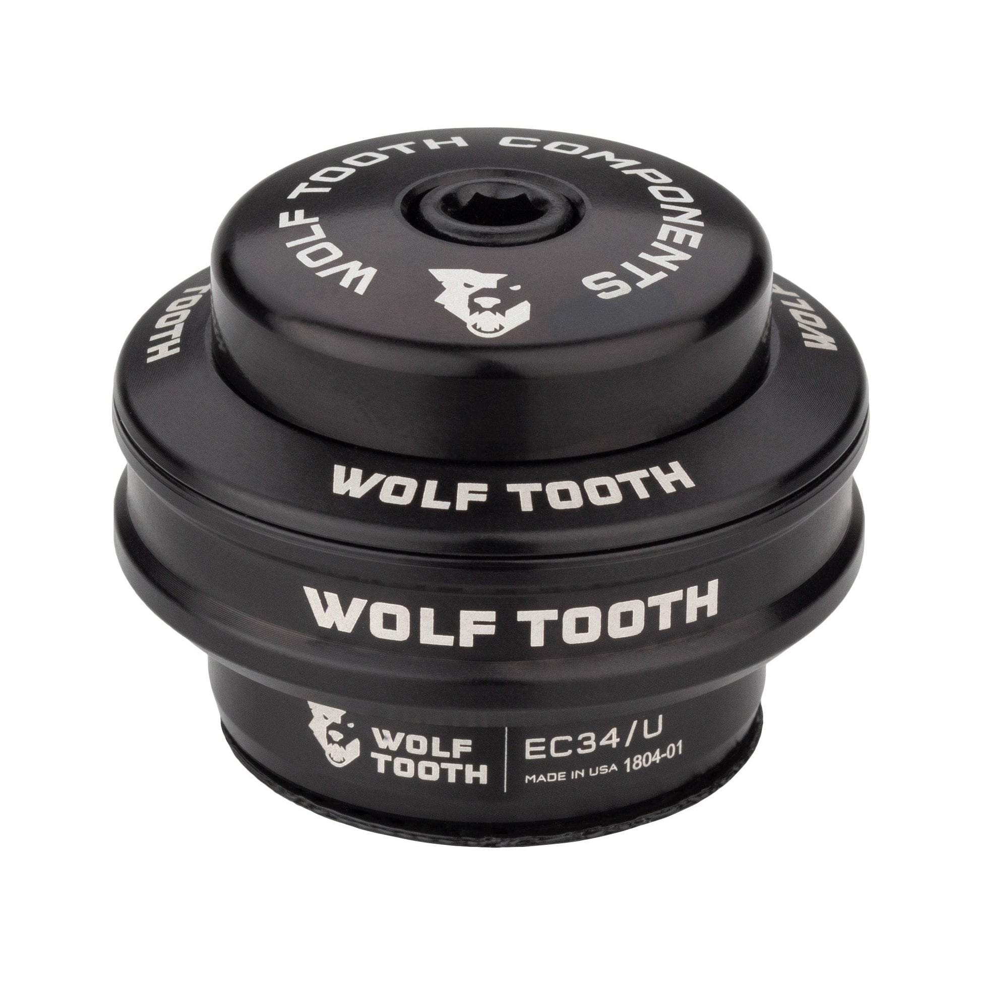 Wolf Tooth Premium EC Headsets - External Cup Upper EC34 28.6 16mm Stack Black