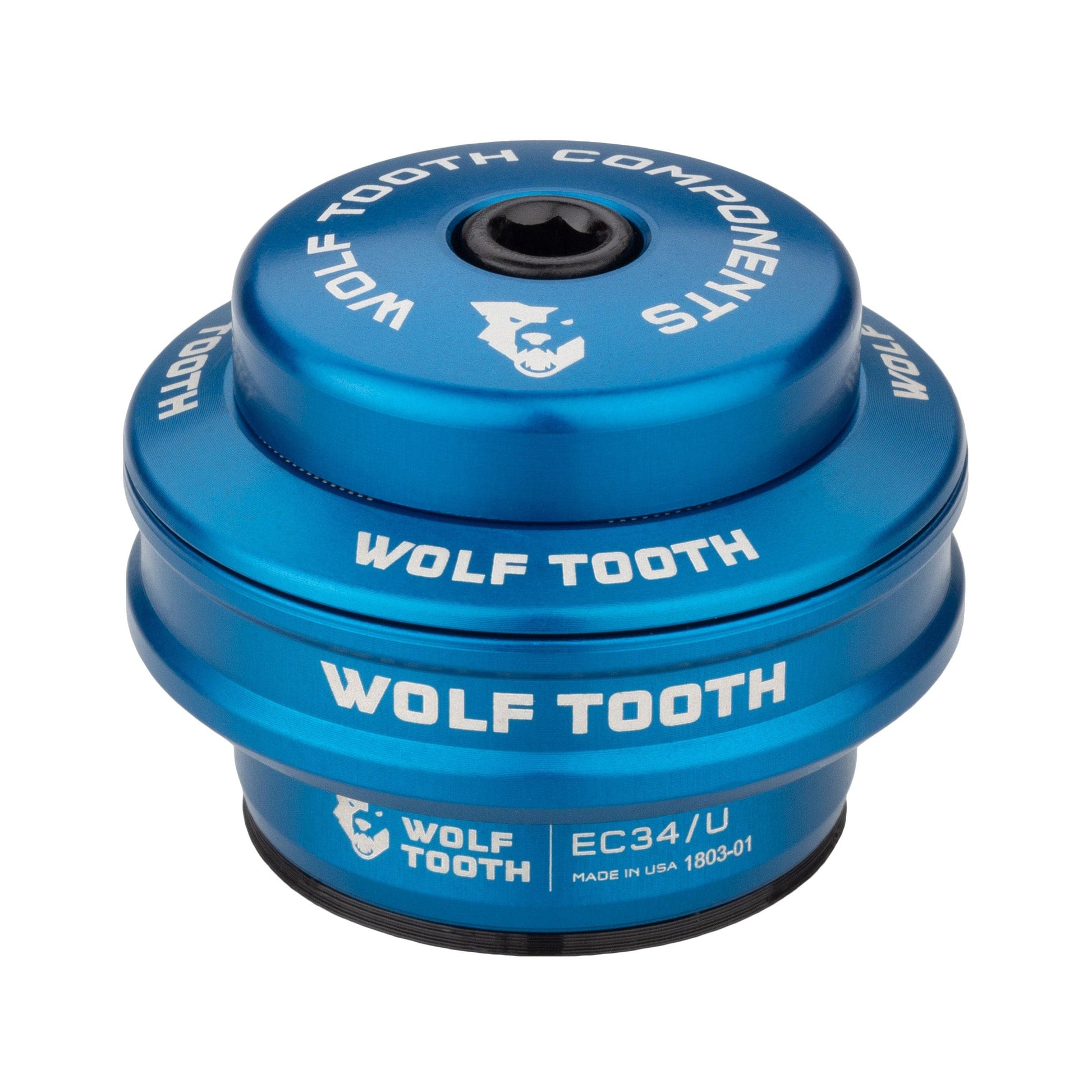 Wolf Tooth Performance EC Headsets - External Cup Upper EC34 28.6 16mm Stack Blue