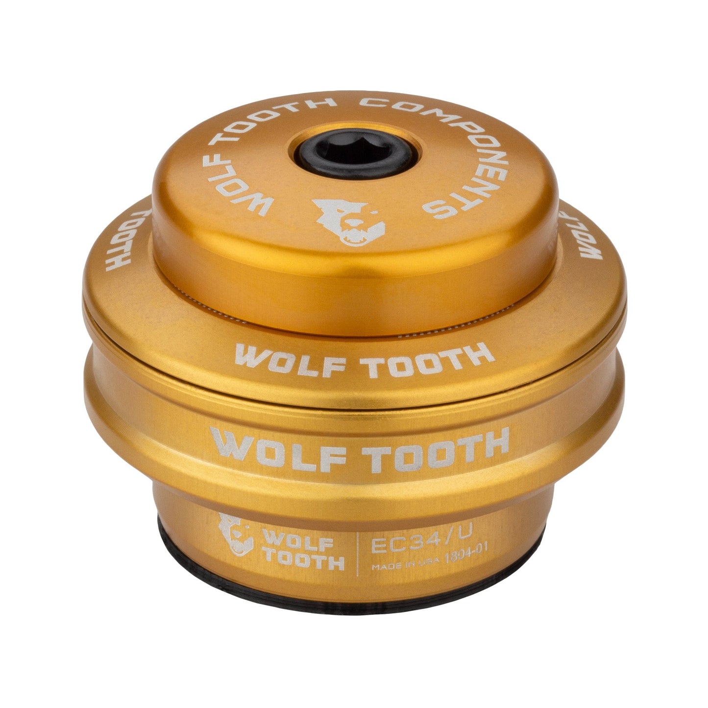 Wolf Tooth Performance EC Headsets - External Cup Upper EC34 28.6 16mm Stack Gold
