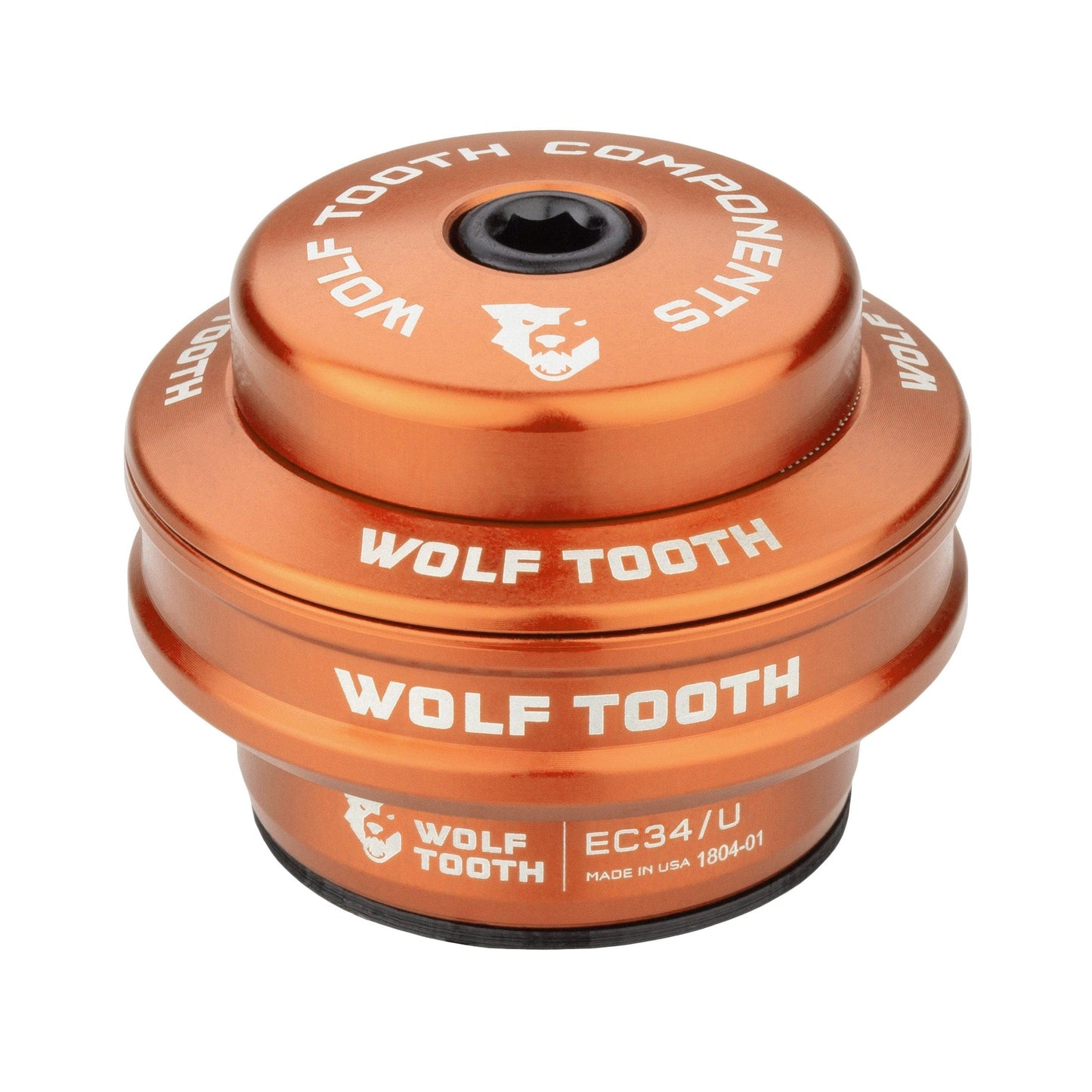 Wolf Tooth Performance EC Headsets - External Cup Upper EC34 28.6 16mm Stack Orange